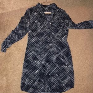 Black and white print dress